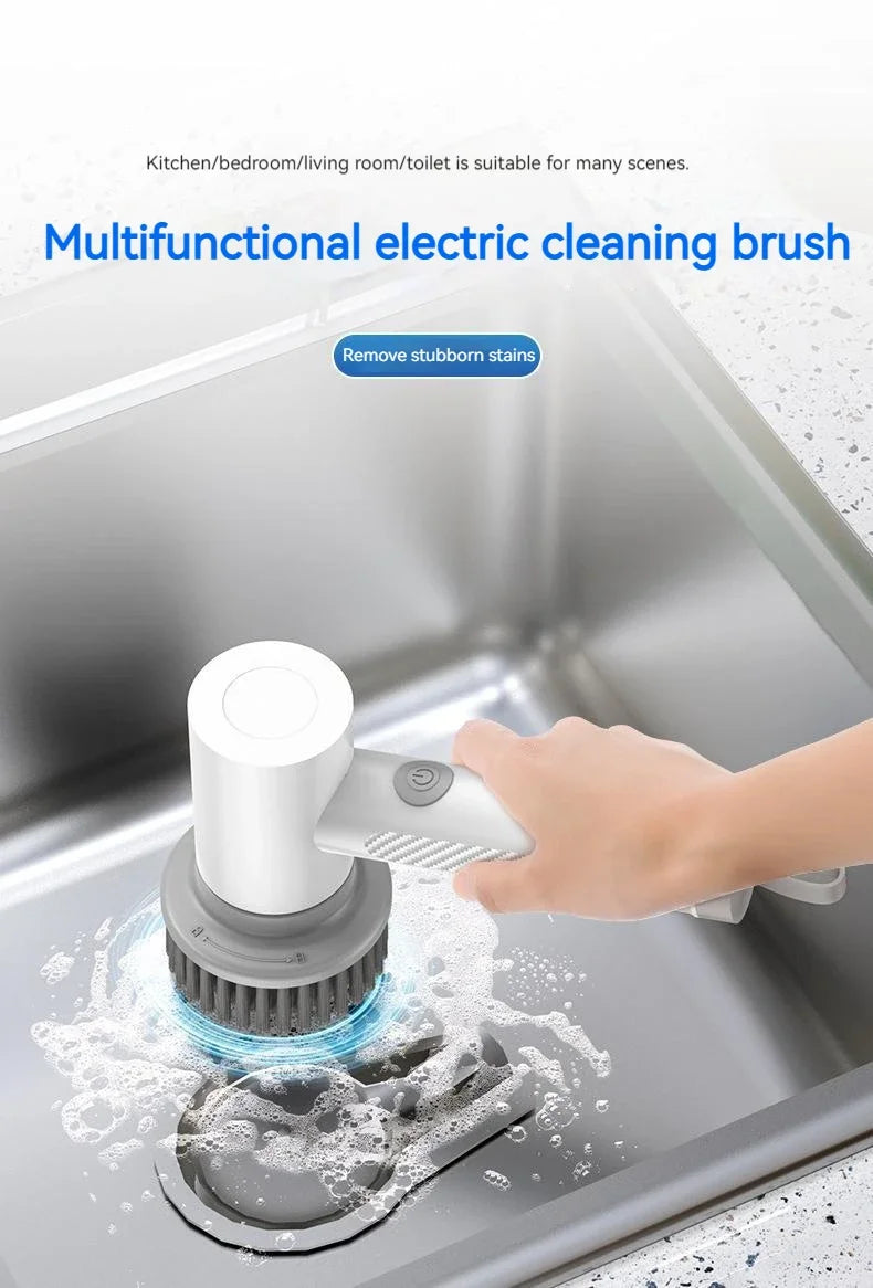 Wireless Electric Cleaning Brush Housework Kitchen Dishwashing Brush Bathtub Tile Professional Cleaning Brush Labor Savin